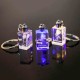 Porte-clés Mini bouteille en cristal LED